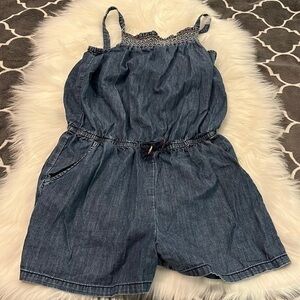 Cat and Jack girls size XL 14–16 denim romper